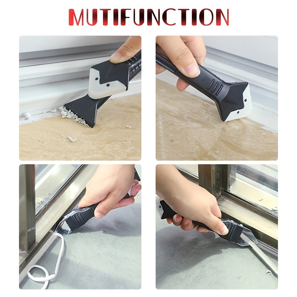 Cross-border bestseller multi-functional silicone glue scraper, tile Angle grouting and glue removal knife details Picture