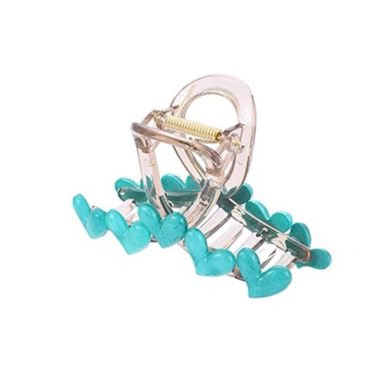 Jelly Heart Grabber Women's 2024 New high-end simple clip headwear, hairpin, shark clip hair accessory at the back of the head Item Picture