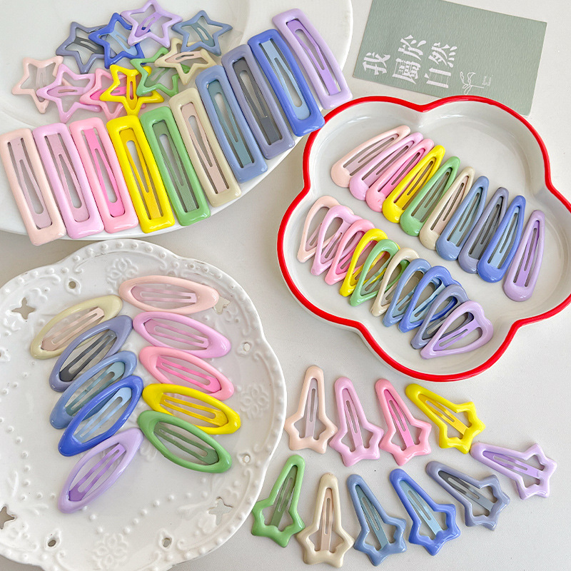 Baby girl bb clip, five-pointed star hairpin headwear, 2023 new style, popular baby bangs clip, children's forehead hairpin Specification drawing