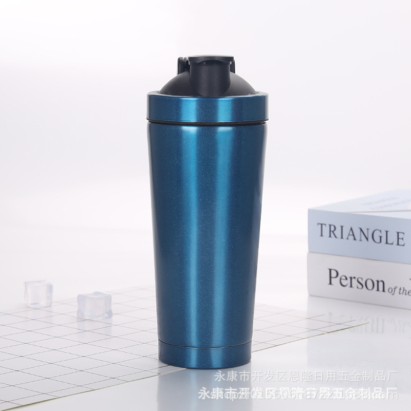 Hot-selling stainless steel protein powder shaker cups, double-layer vacuum insulated cups, outdoor fitness water bottles in stock for foreign trade Specification drawing