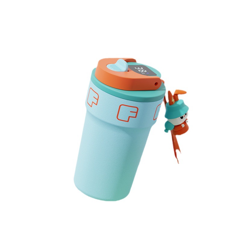 The opening ceremony of the simple, new and fashionable stainless steel vacuum insulated and chilled coffee cup with a double-sipper custom logo Item Picture