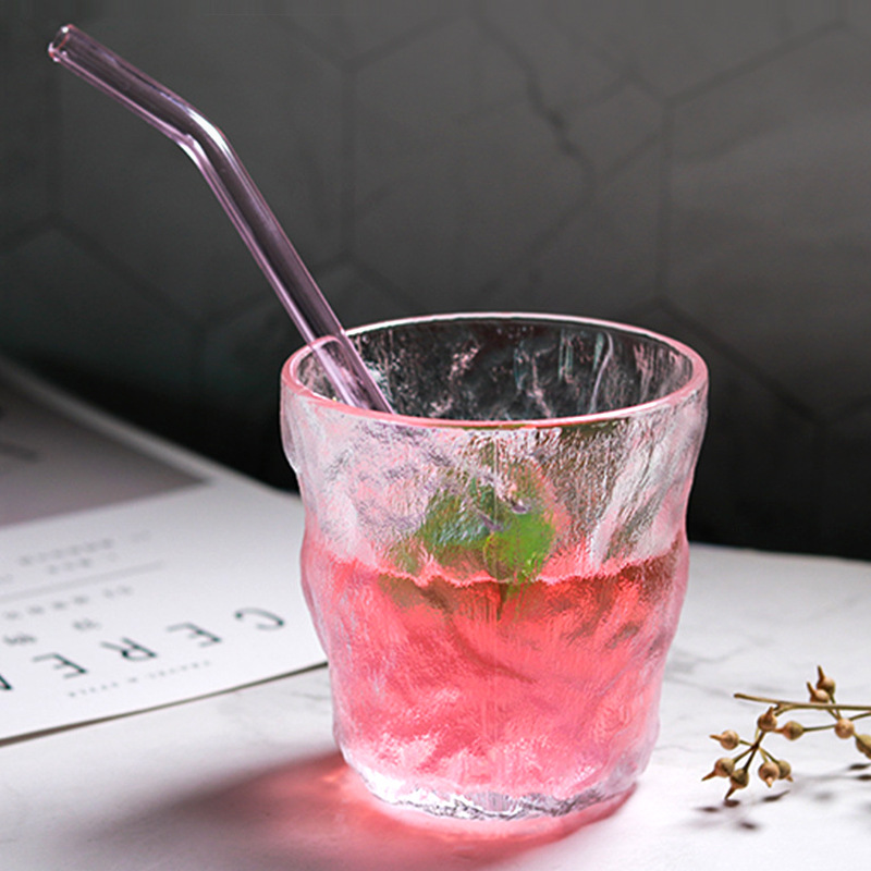 Green apple Japanese tree-patterned glass, home whisky glass, beer glass, creative frosted tree-patterned juice glass Application Scenario