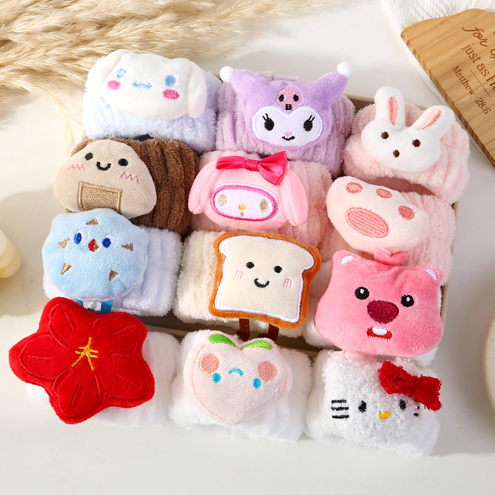 Cute cartoon, soft, water-absorbing wrist strap, waterproof and moisture-proof wonder, cuff wrist guard, wristband cover, sweat-absorbing for washing up Specification drawing