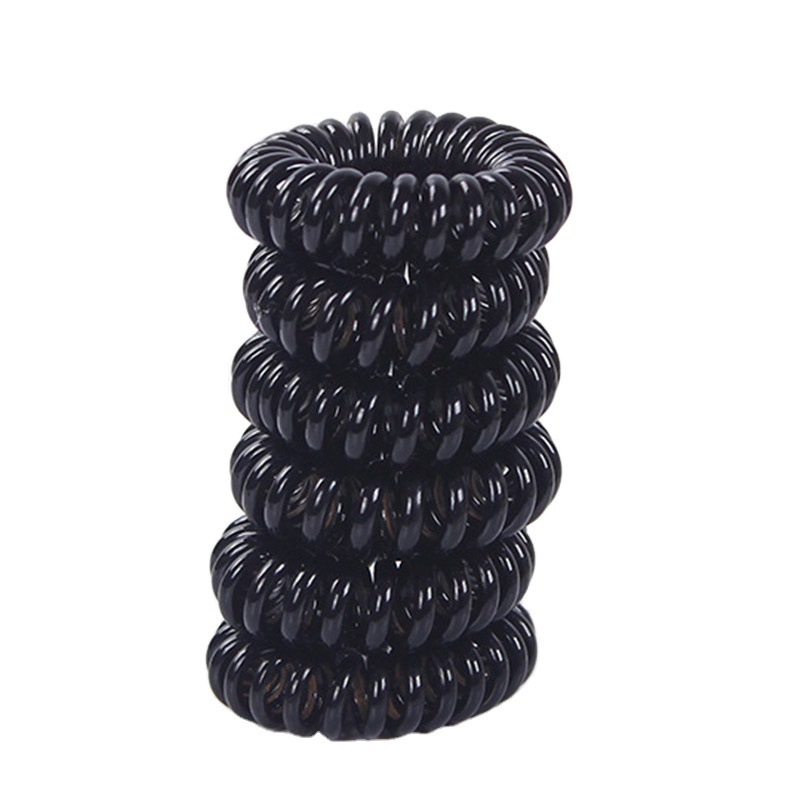 Telephone line hair band, female Instagram small seamless hair tie, black summer hair tie, thin plastic rubber band for tying hair Item Picture