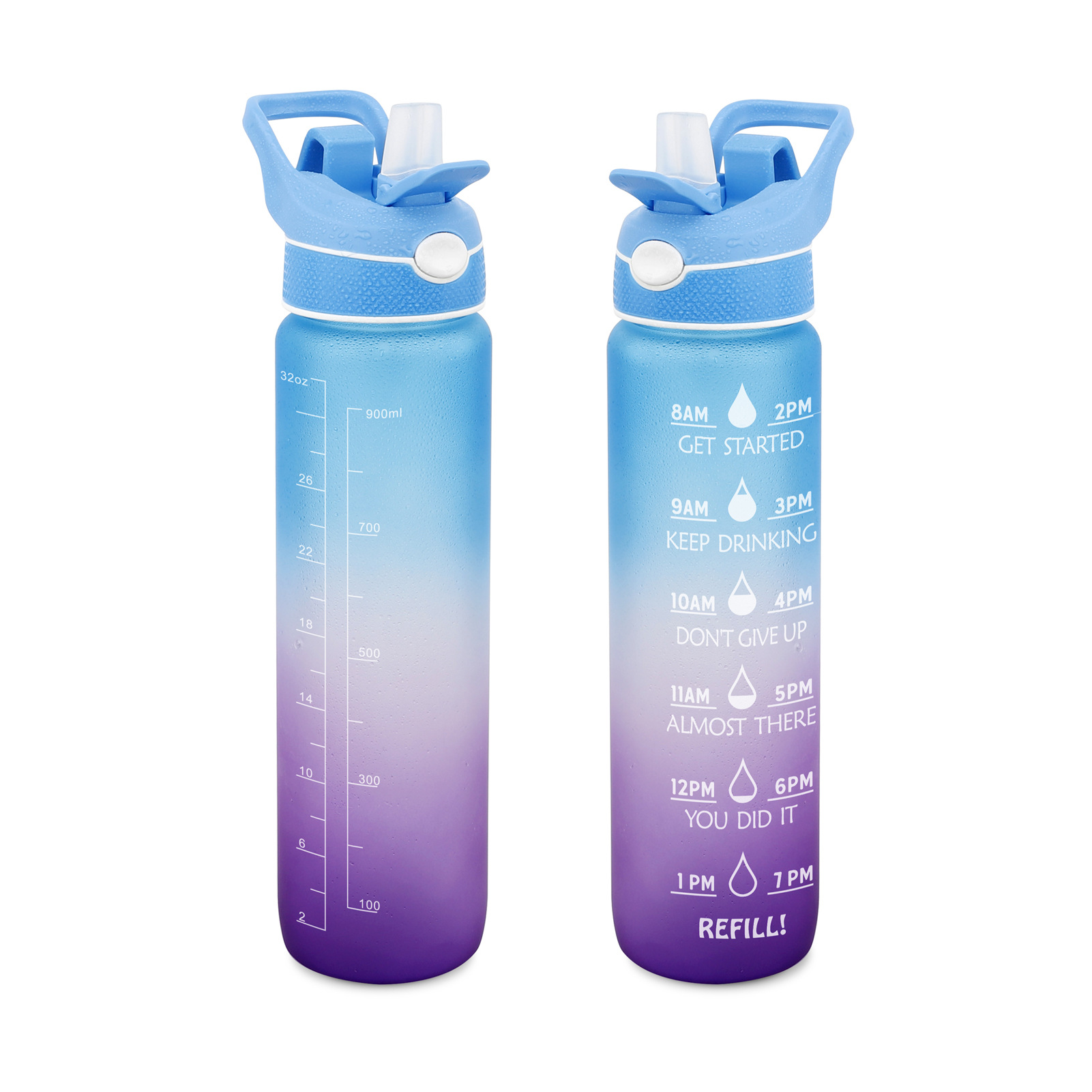 Cross-border universal 32oz sports water bottle spray cup, summer cool outdoor fitness sports spray water bottle details Picture