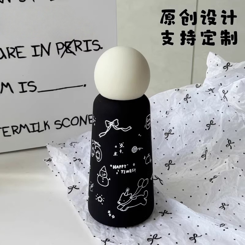 New 316 stainless steel insulated cup in high appearance level, compact and portable, cute water cup for both male and female students to travel with details Picture