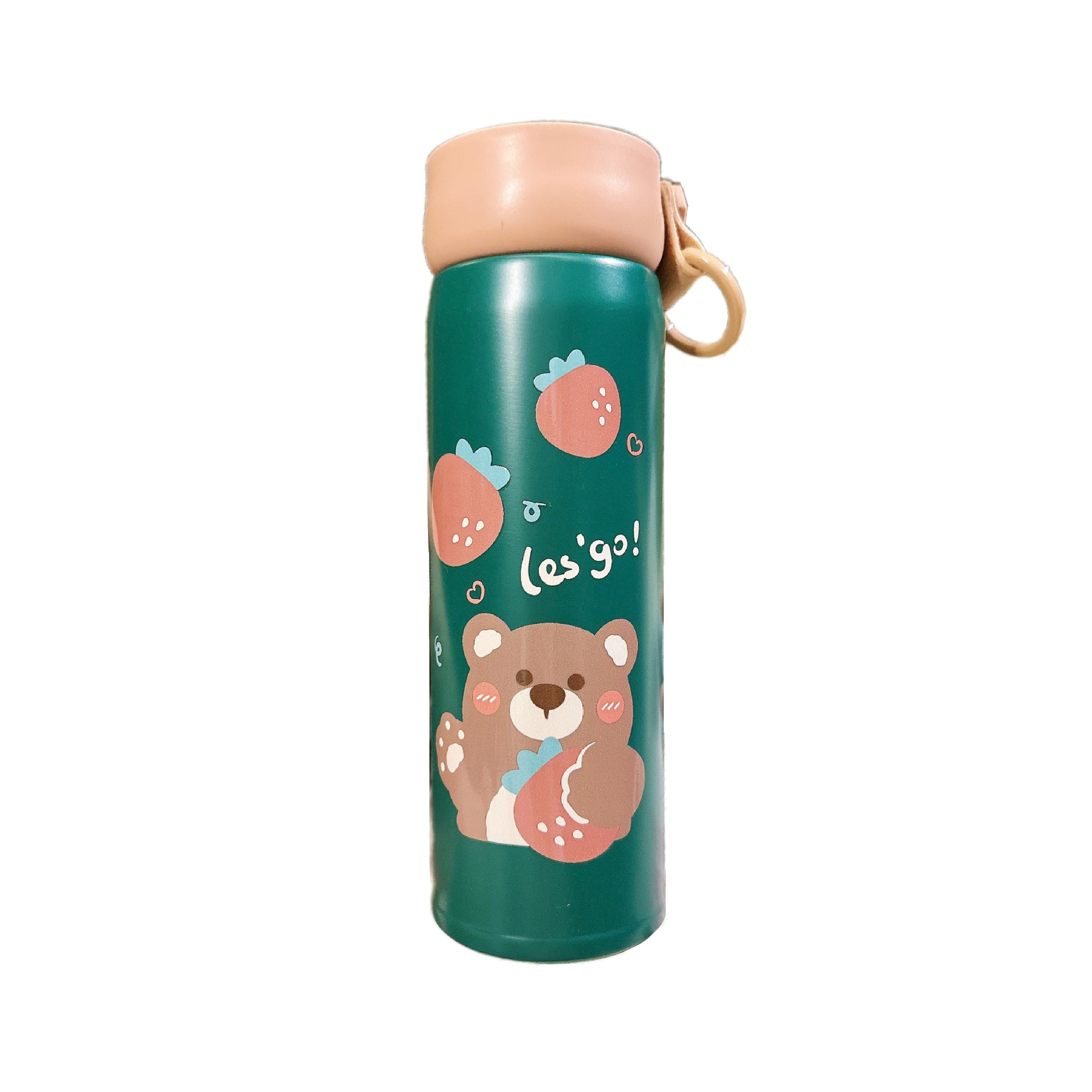 Little Bear insulated cup, cute student cartoon hand-held insulated cup, portable direct drinking, cute stainless steel water cup gift Item Picture