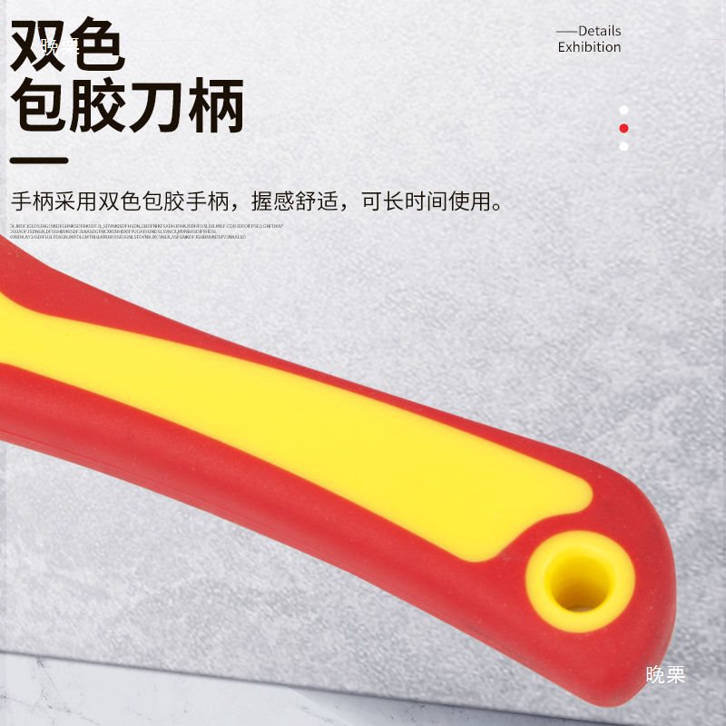 Electrician's wire stripping, wooden handle electrician's knife, straight edge, curved edge, professional electrician's tool, folding knife, stripping tool Specification drawing