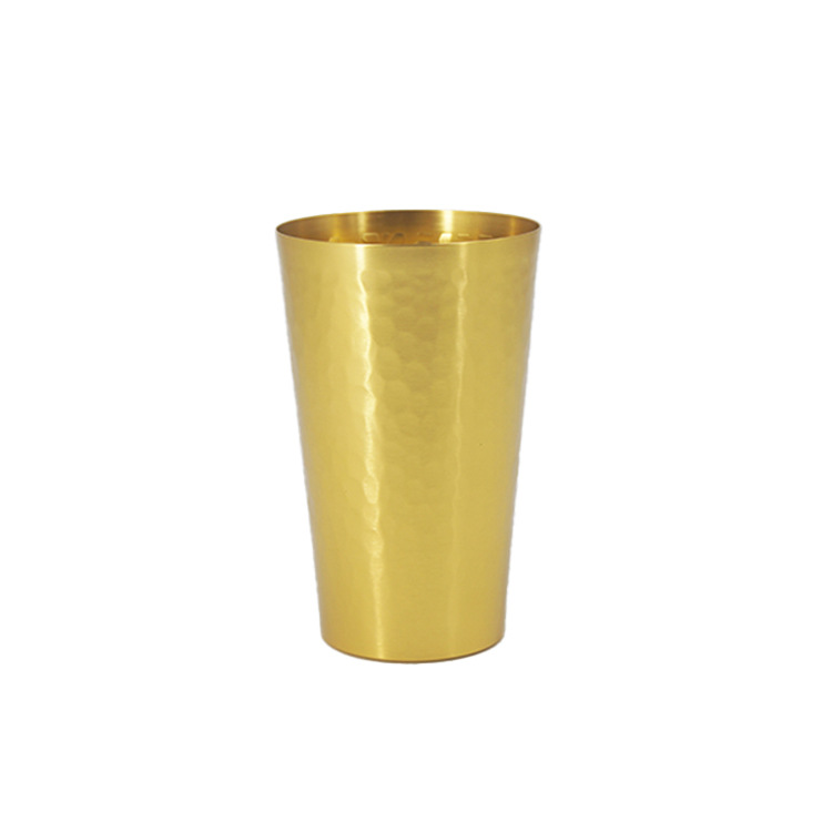 Metal craft aluminum cups, outdoor camping cola cups, drinking cups, personalized hammer-patterned cold drink cups, creative Japanese-style aluminum cups Item Picture