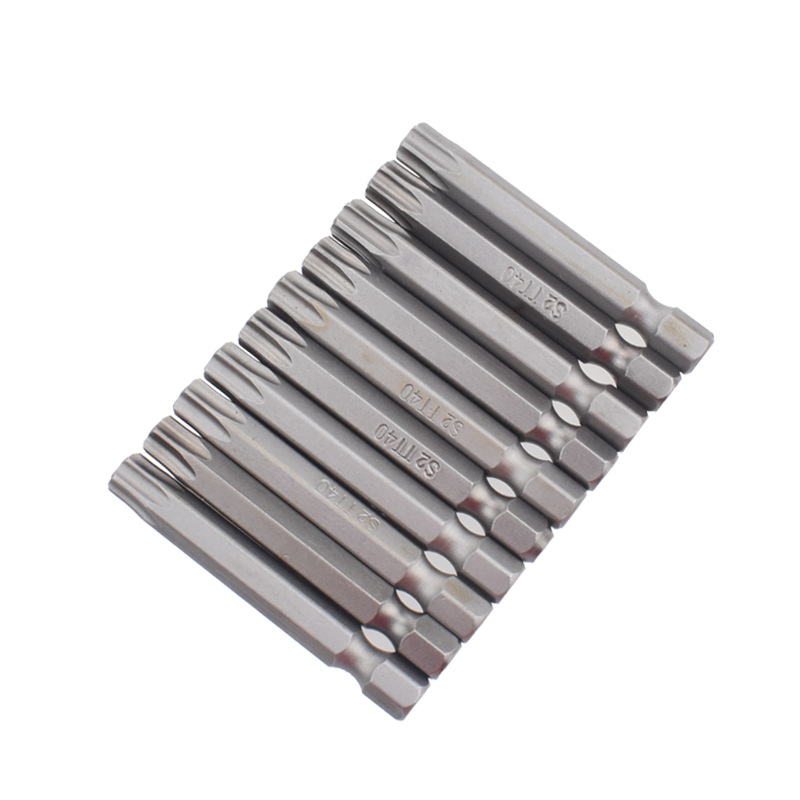 Nigao S2 Pneumatic hexagonal plum blossom screwdriver bit, screwdriver tip, magnetic electric screwdriver bit, electric screwdriver head 50 Item Picture