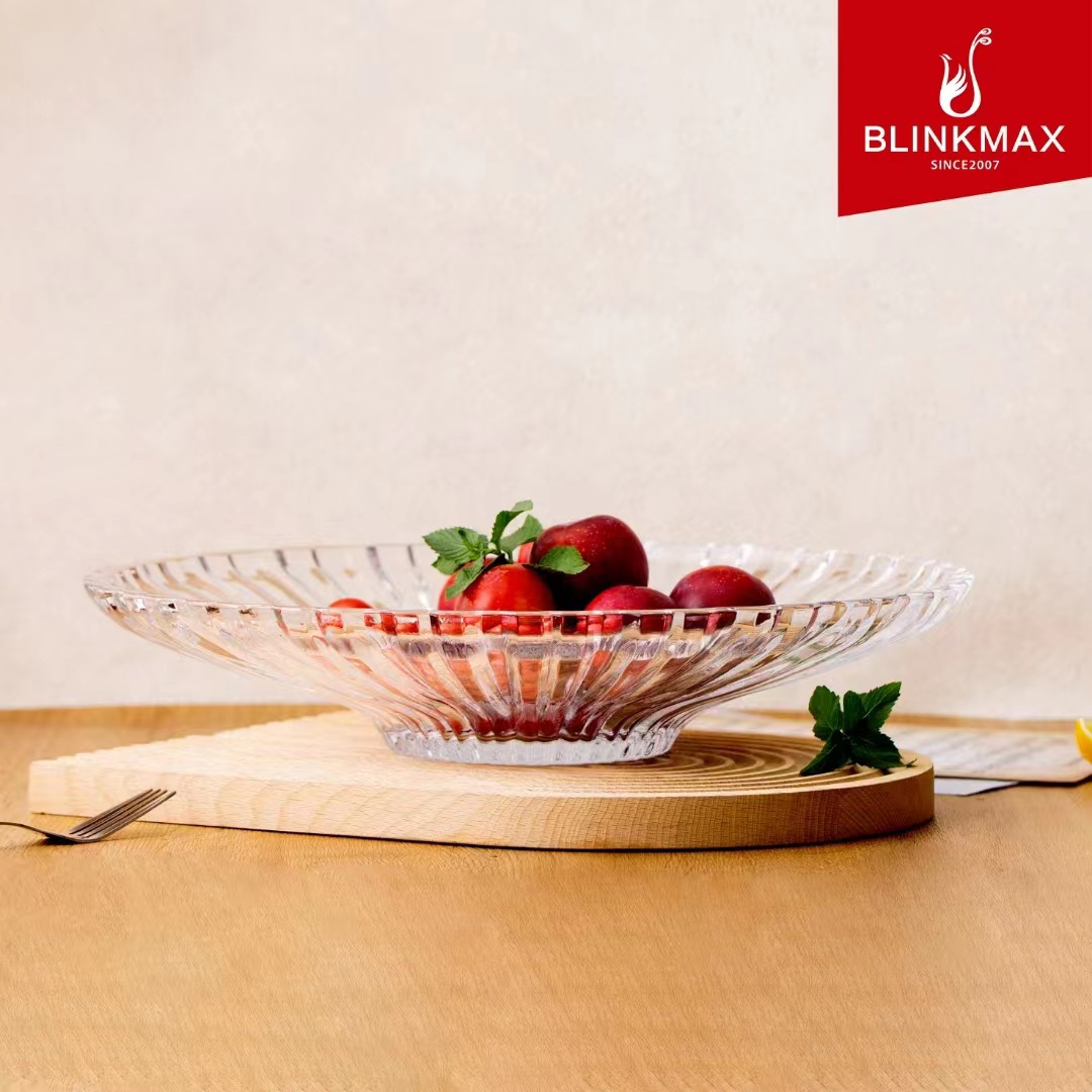 Lizun Splendid Fruit Box Transparent Glass fruit Plate, snack plate, Restaurant, KTV, home snack plate Application Scenario