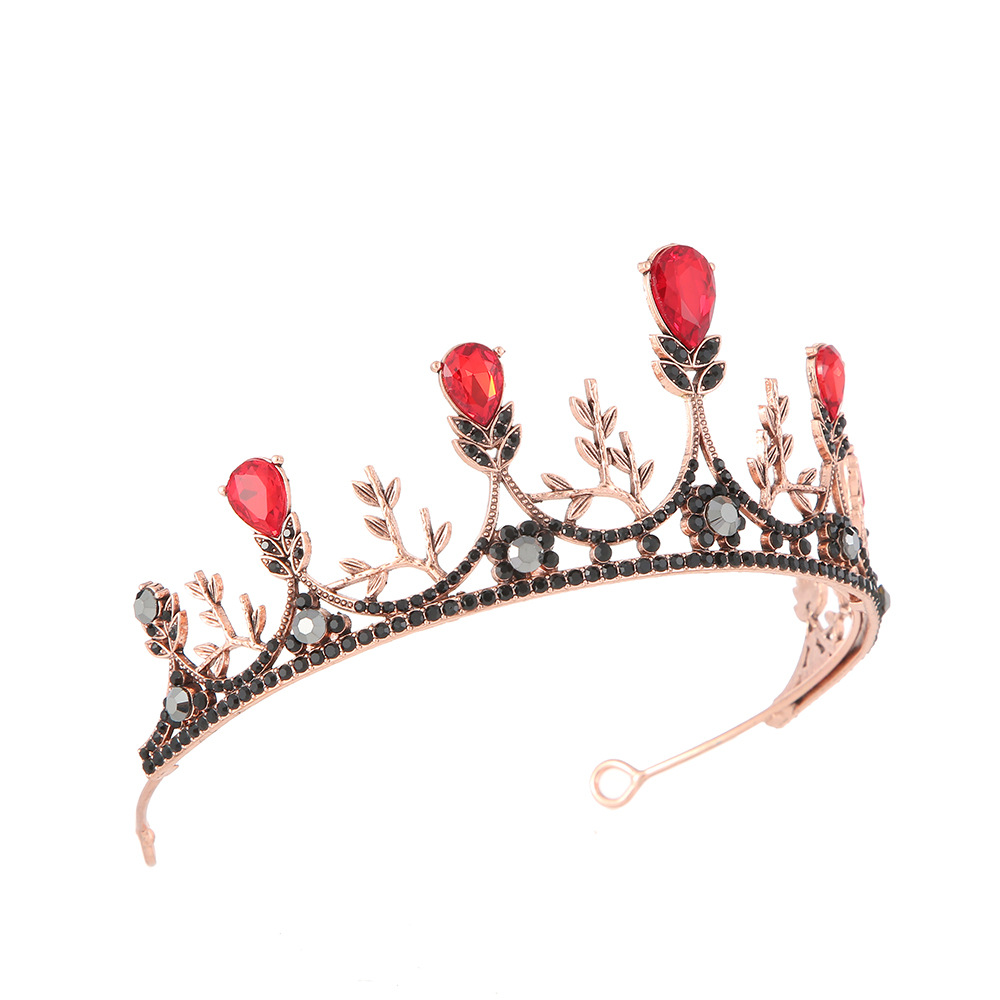 Cross-border European and American stage performances, queen princess crown headband, forest-style charm, travel photography crown exotic style headwear Item Picture