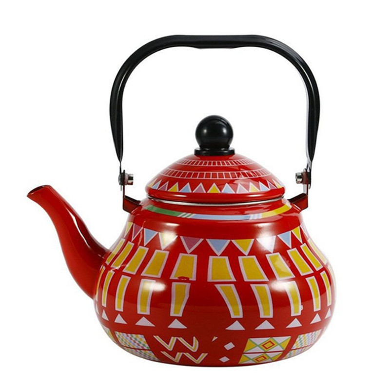 Middle Eastern enamel kettles, enamel enamel teapots, cooling water kettles, boiling water kettles, restaurant household tea kettles, enamel oil kettles, gas Application Scenario
