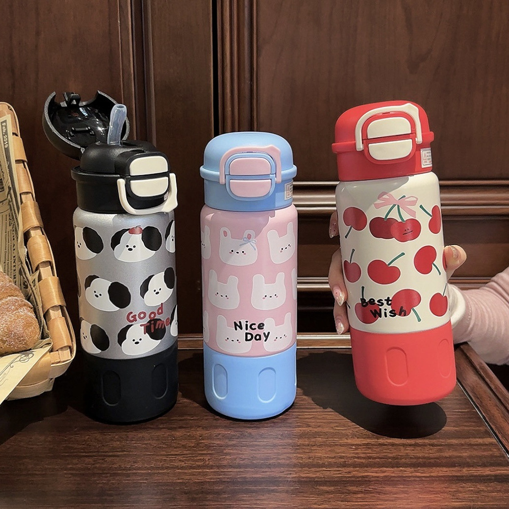 The 2024 new model of high-appeal stainless steel insulated cup for girls, a cartoon and cute straw cup specially designed for students Application Scenario