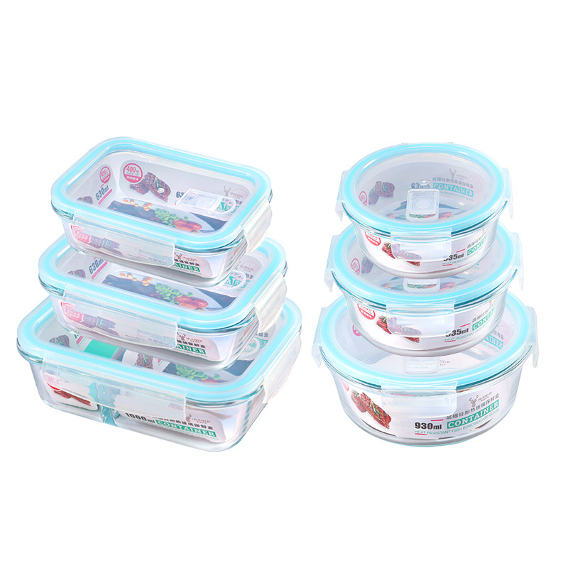 【 Factory Direct Access 】 Jingjia high borosilicate glass lunch boxes, heat-resistant food storage boxes, bento boxes and gift boxes can be printed with logos Item Picture