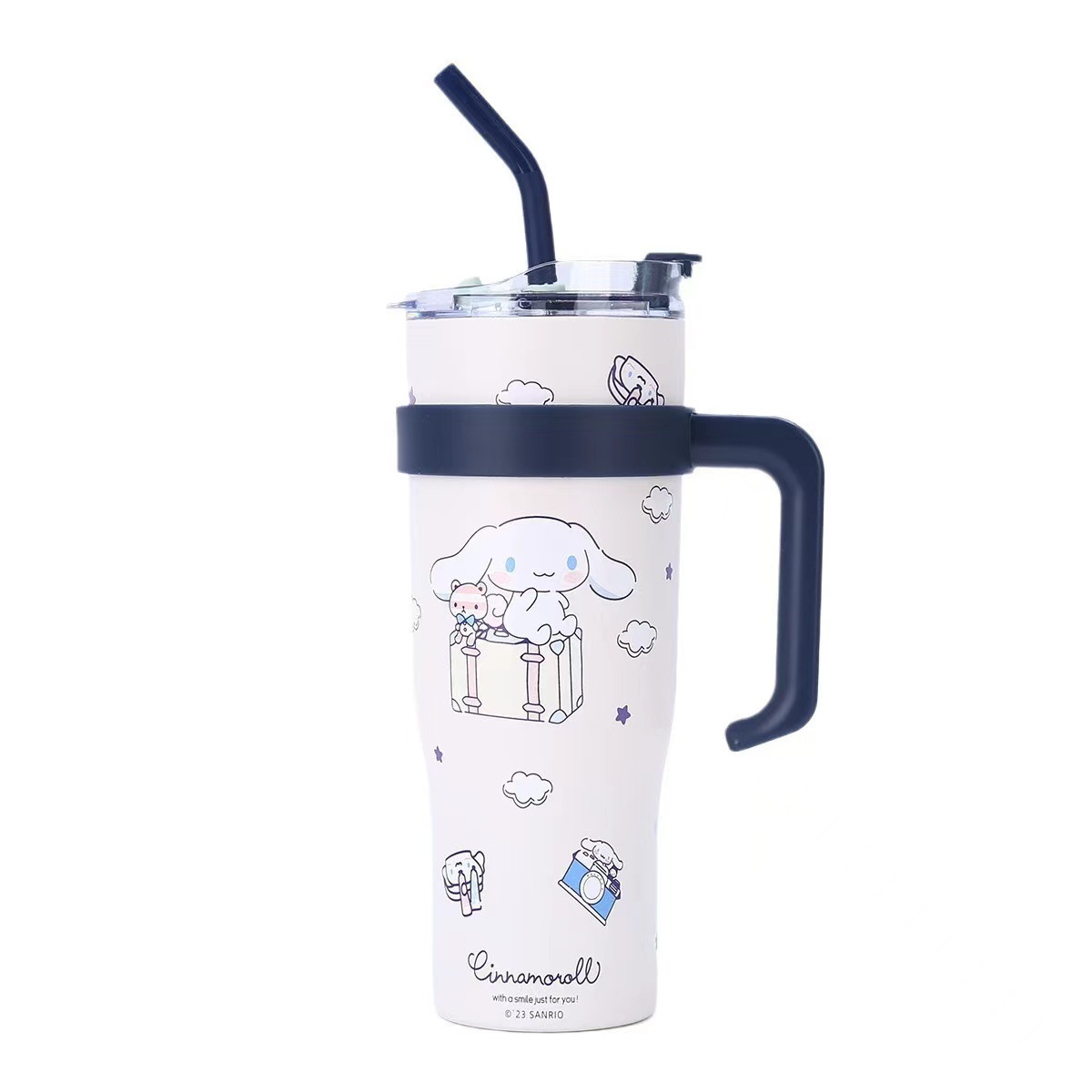 Sanrio Cartoon car cups, 304 stainless steel double-layer vacuum insulated cups, household portable and casual cups wholesale Item Picture