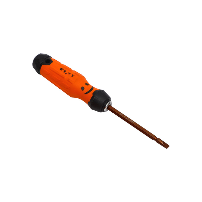 Strong magnetic through-hole screwdriver, multi-specification straight cross screwdriver for auto repair, rubber-coated anti-slip handle screwdriver undefined