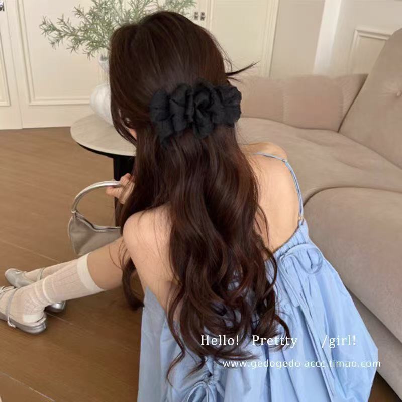 Peppermint Mambo Green Cloud Cream puff Banana Clip Vertical clip for women Spring and Summer half hair clip Horizontal clip at the back of the head straight clip hair clip Specification drawing