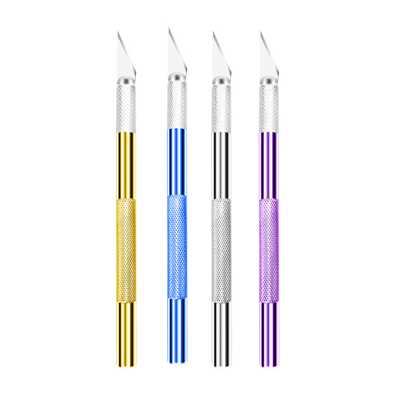 DIY aluminum alloy engraving knife recommended by the teacher: Anti-slip pen barrel, special paper cutting and art knife for hand painting and engraving Item Picture
