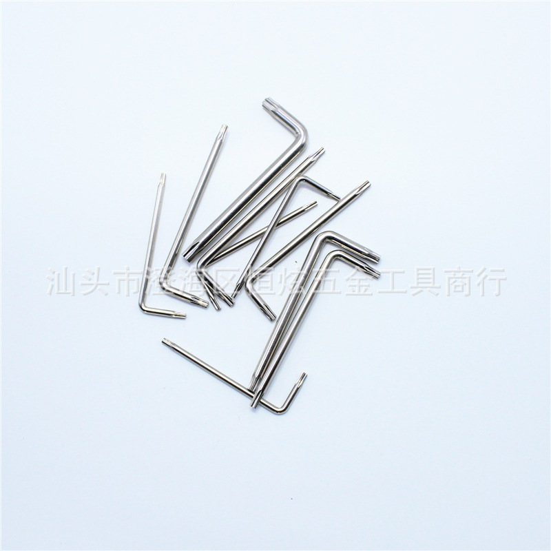 T6, T8, T10, T15, T20, T25, T30 L-type double-head dual-purpose screwdriver and hardening wrench with holes full figure