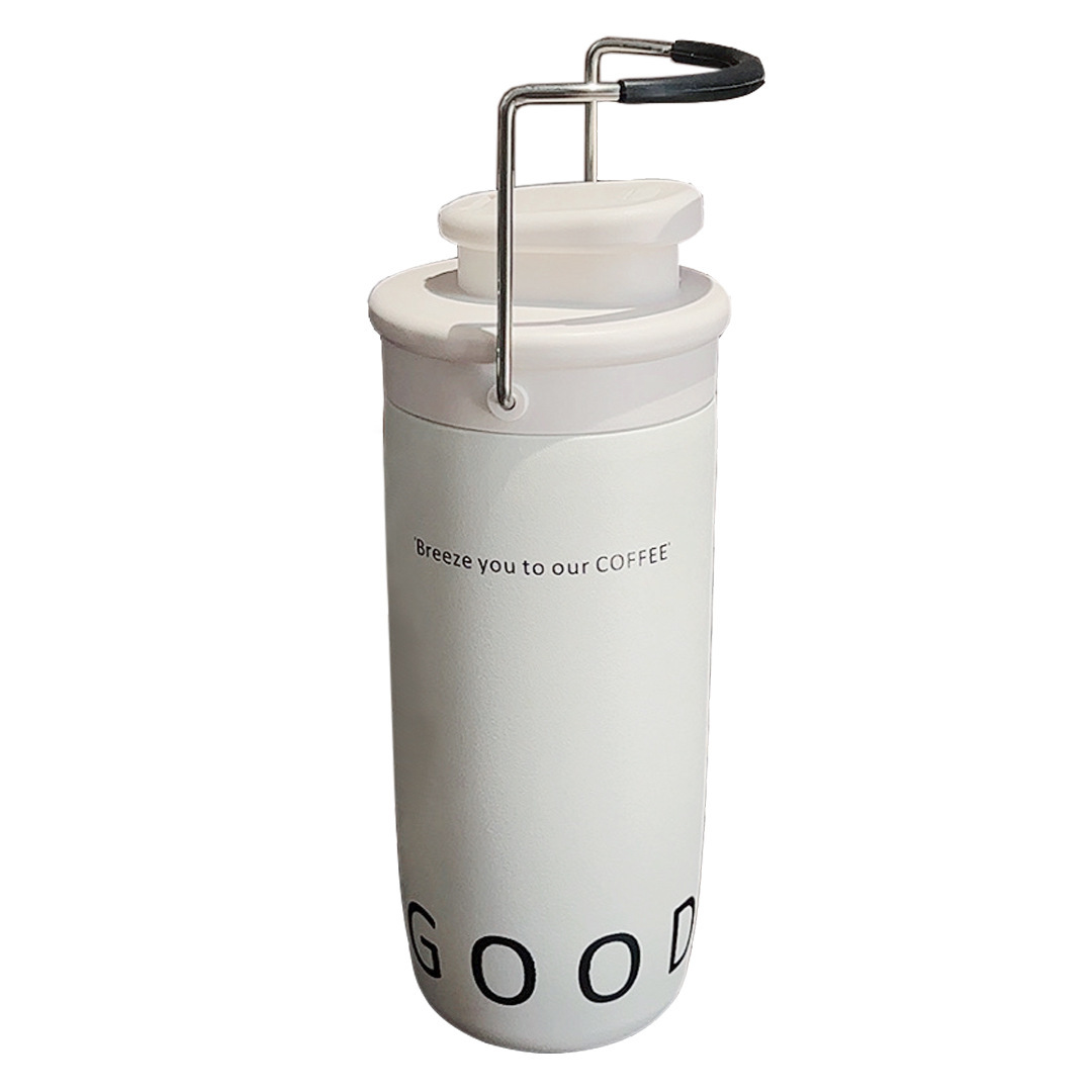 Cross-border 316 stainless steel insulated cup, high appearance level women's coffee cup, outdoor large-capacity car handle water cup Item Picture