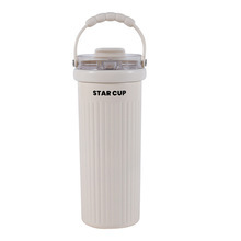 New 316 stainless steel straw insulated cup, high appearance level portable cup, car coffee cup, large-capacity portable cup Item Picture