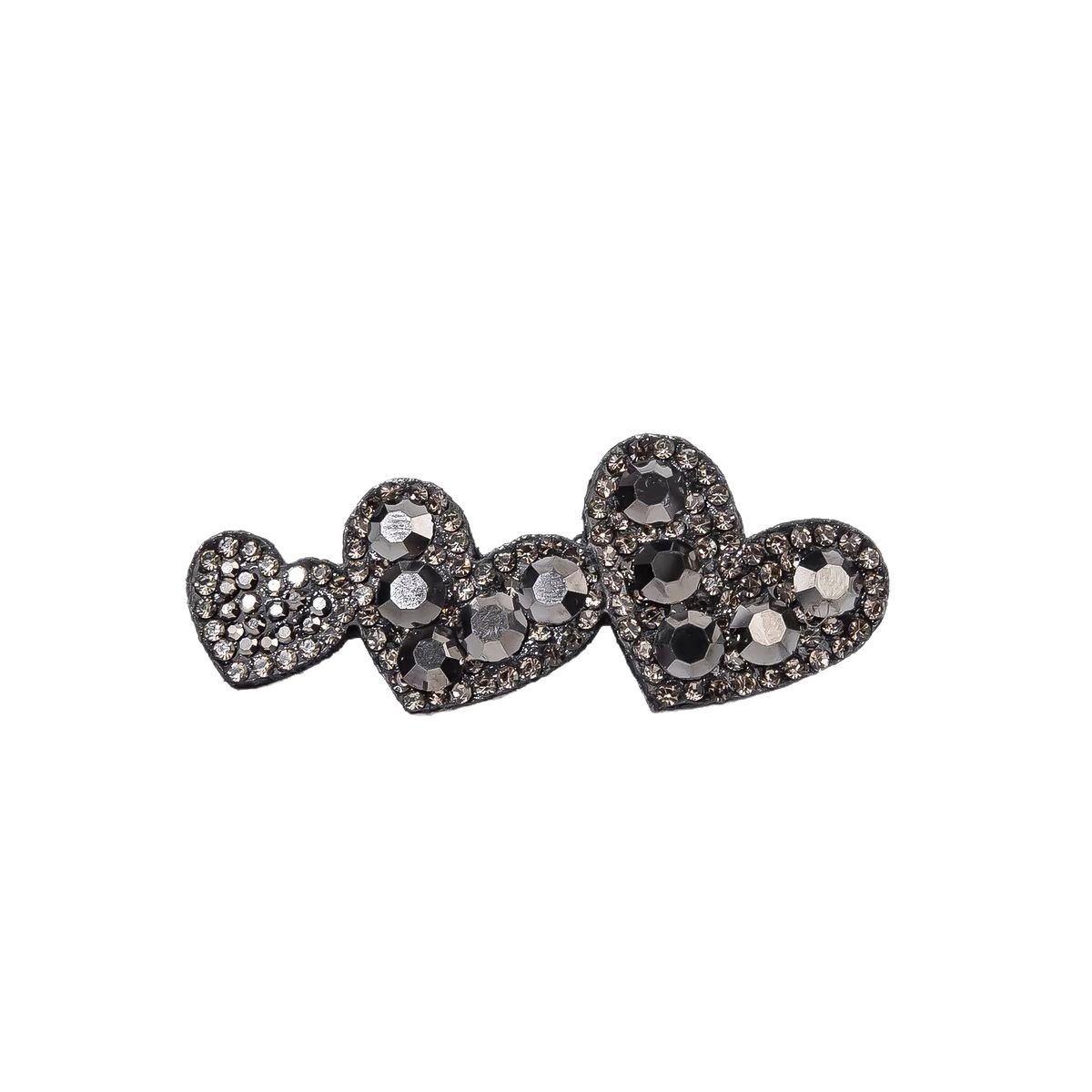 Light luxury and dazzling heart-shaped hair clips for women 2024 new bestsellers, exquisite side bangs, small hair bb clips, retro hair accessories Item Picture
