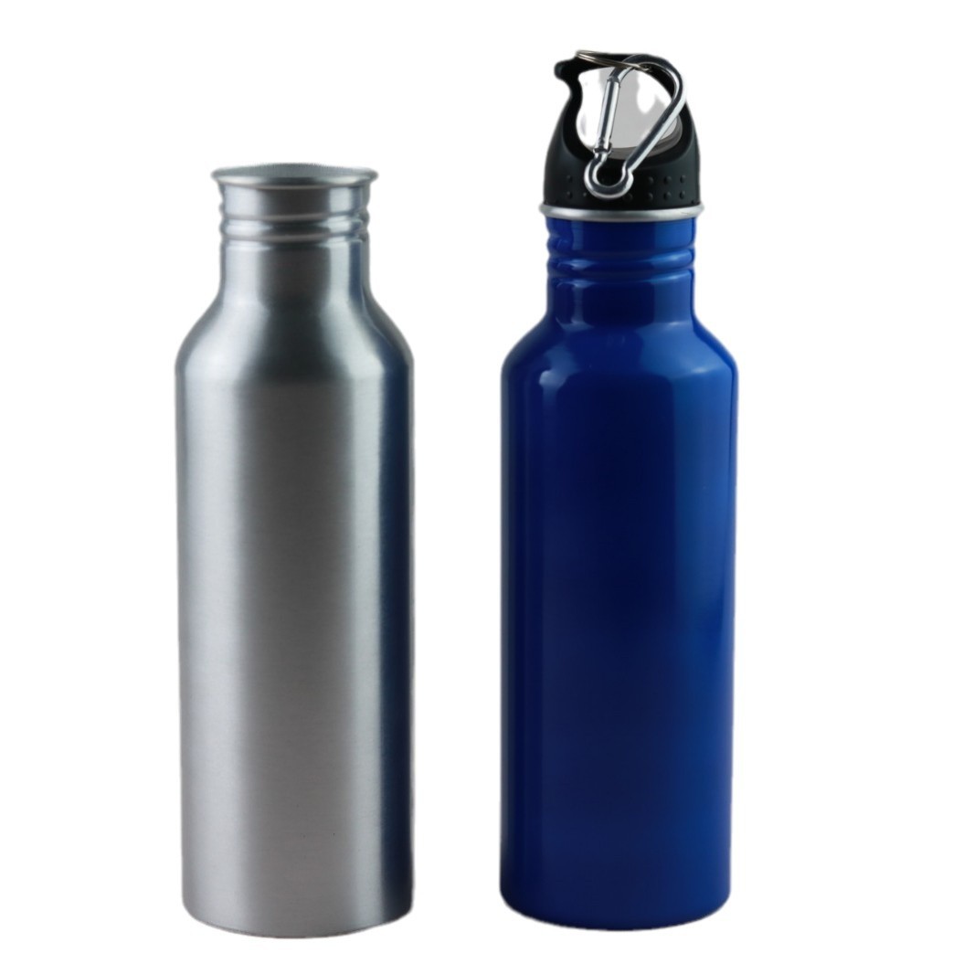 Customized 304 stainless steel large-mouth sports water bottle, American-style outdoor handle single-layer cross-border mountaineering portable cold water bottle Item Picture