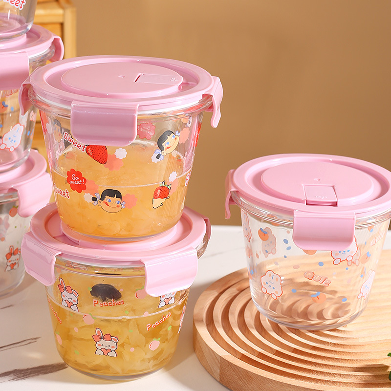 【 Foam packaging 】 Soup bowl, glass lunch box, microwave-safe, office worker with lid, sealed food storage box, portable and leak-proof Application Scenario