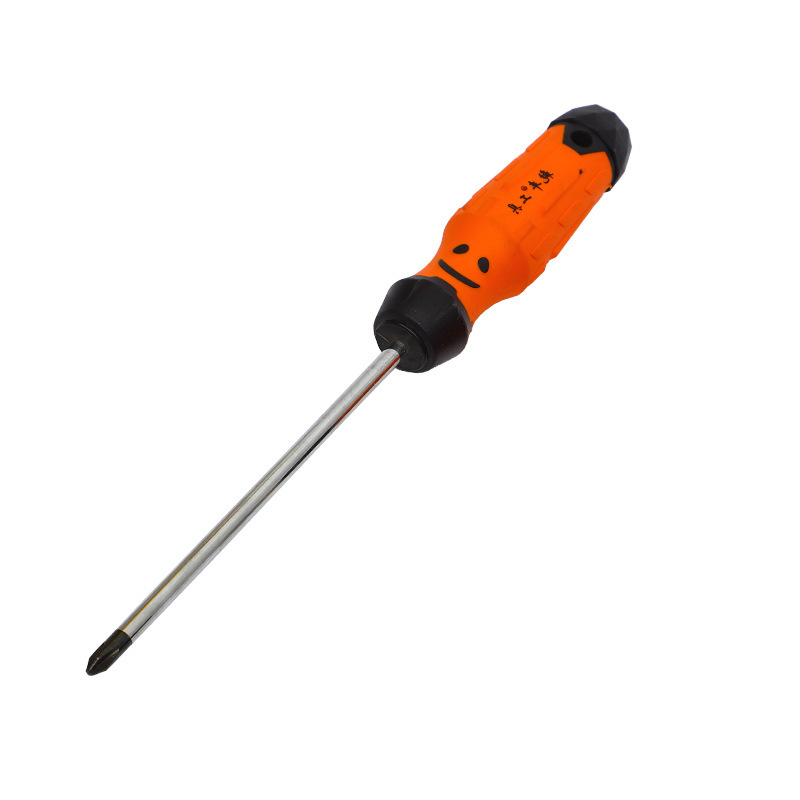 Strong magnetic through-hole screwdriver, multi-specification straight cross screwdriver for auto repair, rubber-coated anti-slip handle screwdriver undefined