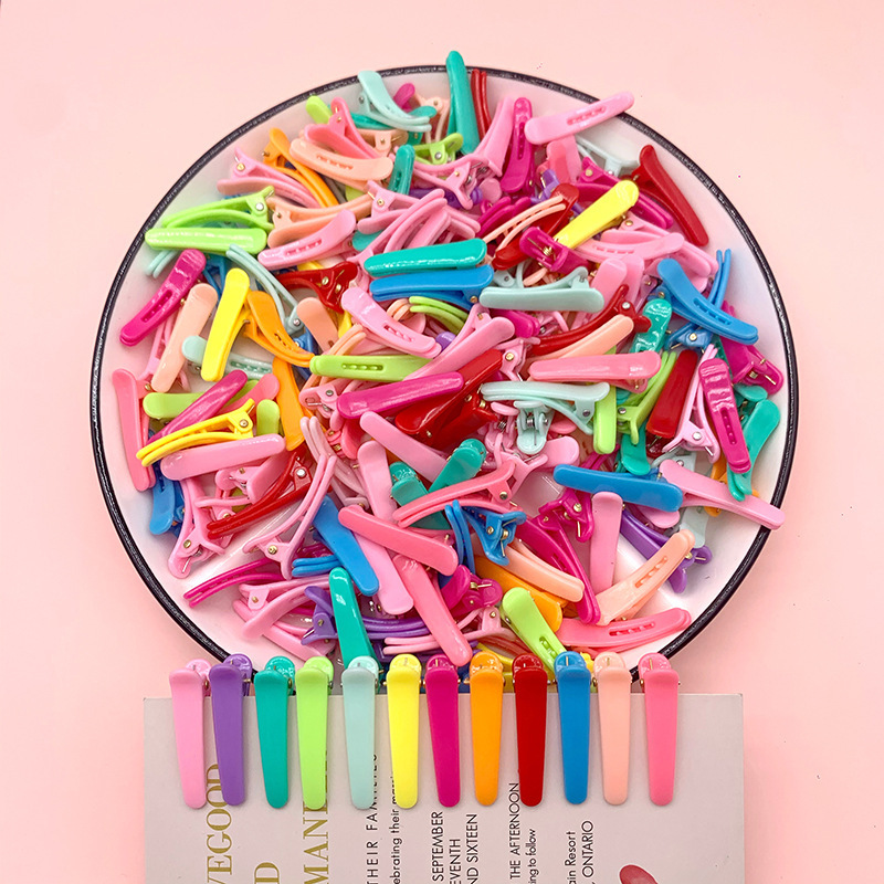 3.5cm plastic duckbill clip, candy-colored children's diy handmade hair clip, baby small hair clip, headwear and hair accessory full figure
