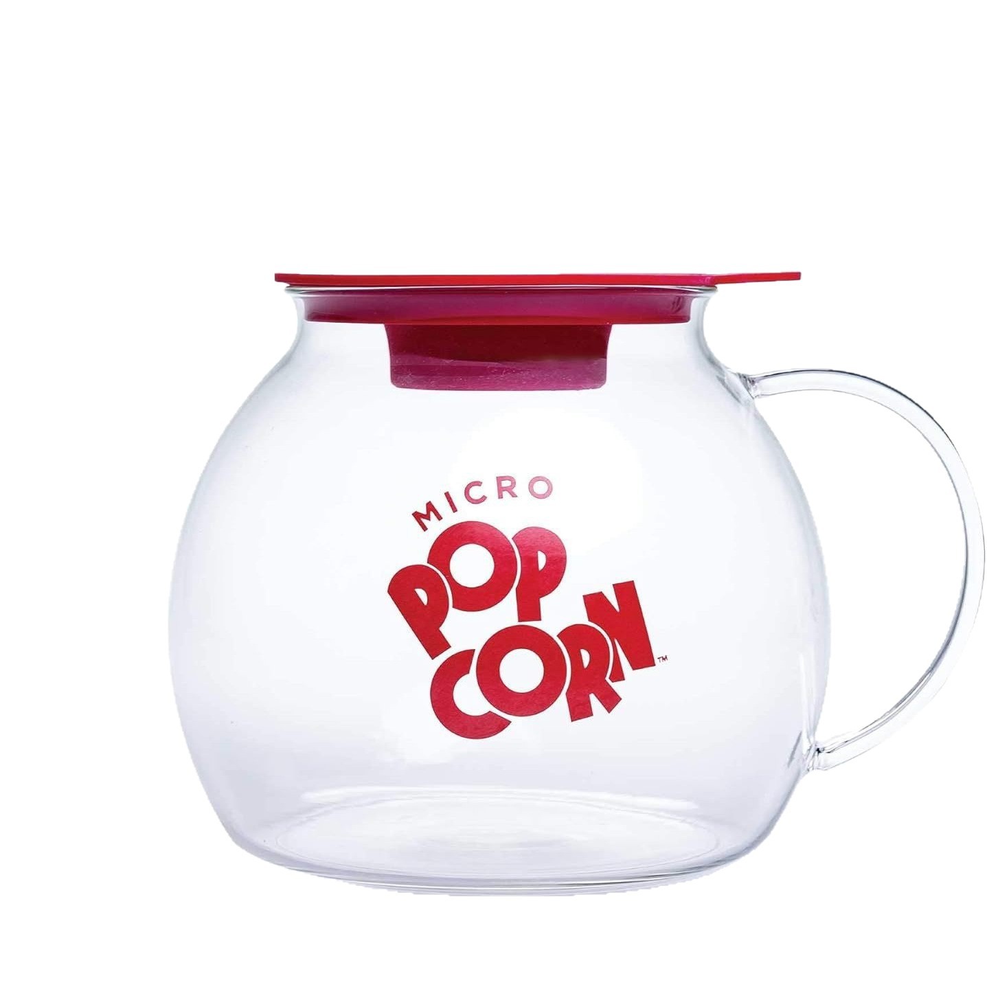 Household microwave Micro-Pop popcorn pot 1.5-liter, borosilicate glass with silicone lid, free of bisphenol A Item Picture