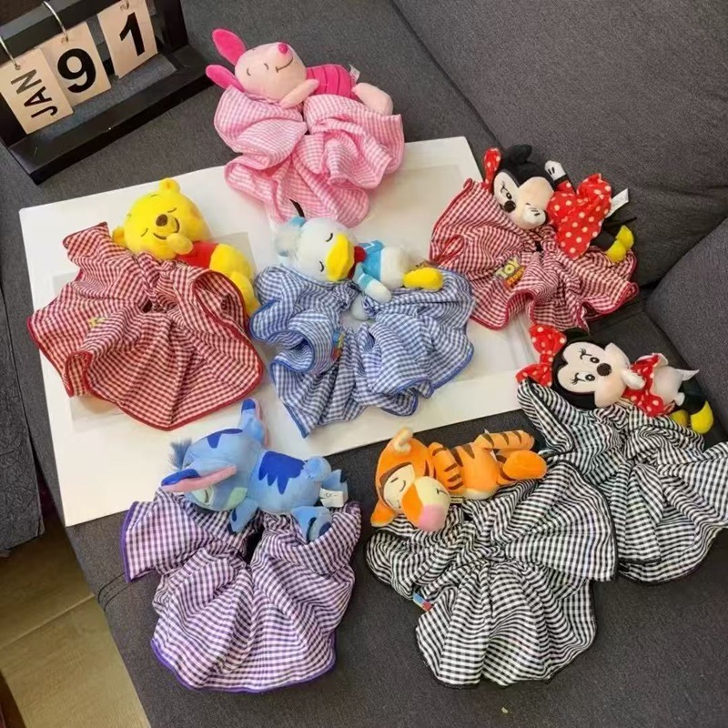 Headwear: ins headband for girls, cute Donald Duck rubber band for girls, ponytail hair tie, large intestine hair band, doll hair band for girls full figure