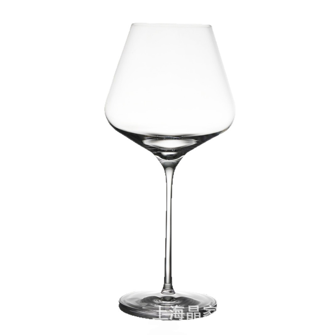 Cold-cut transparent all-red goblets, commercial hotel wine glasses, all-black glass red wine glasses available for wholesale with LOGO printing Item Picture
