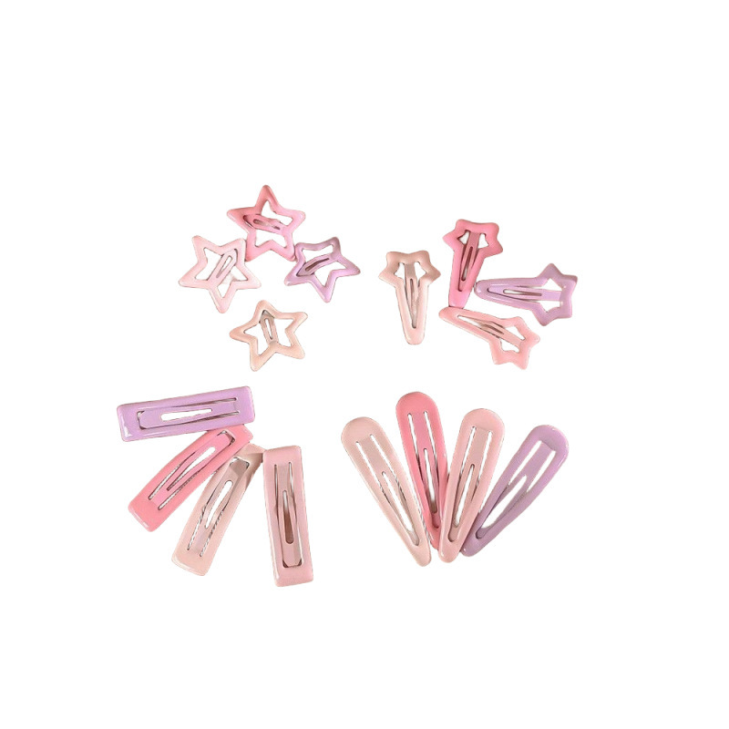 Pink dopamine hair clips, female forehead bangs clips, bb clips, side hair clips, sweet and cute hair clips headwear Item Picture