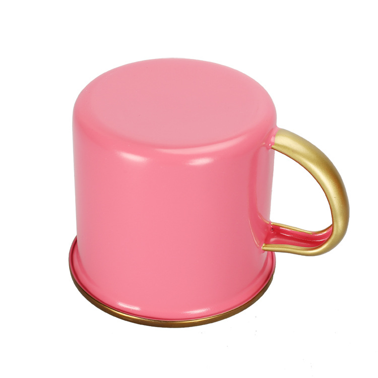 The factory produces pink enamel cups, thickened enamel cups, enamel cups, printed logos, and retro ceramic cups details Picture