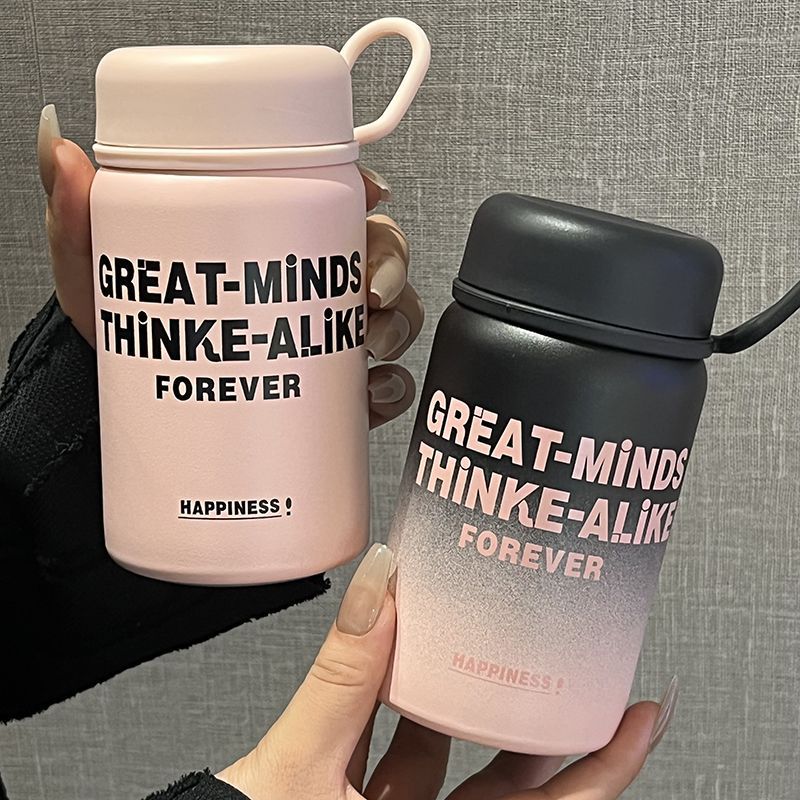 Small student insulated cup, high appearance level for girls, English water cup, tea-water separation, 316 portable stainless steel cup Application Scenario