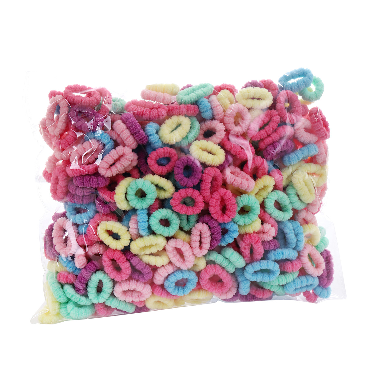 Children's small flower-shaped hair bands, simple, high-elasticity, seamless towel bands, girls' hair ties, baby hair tie bands Item Picture
