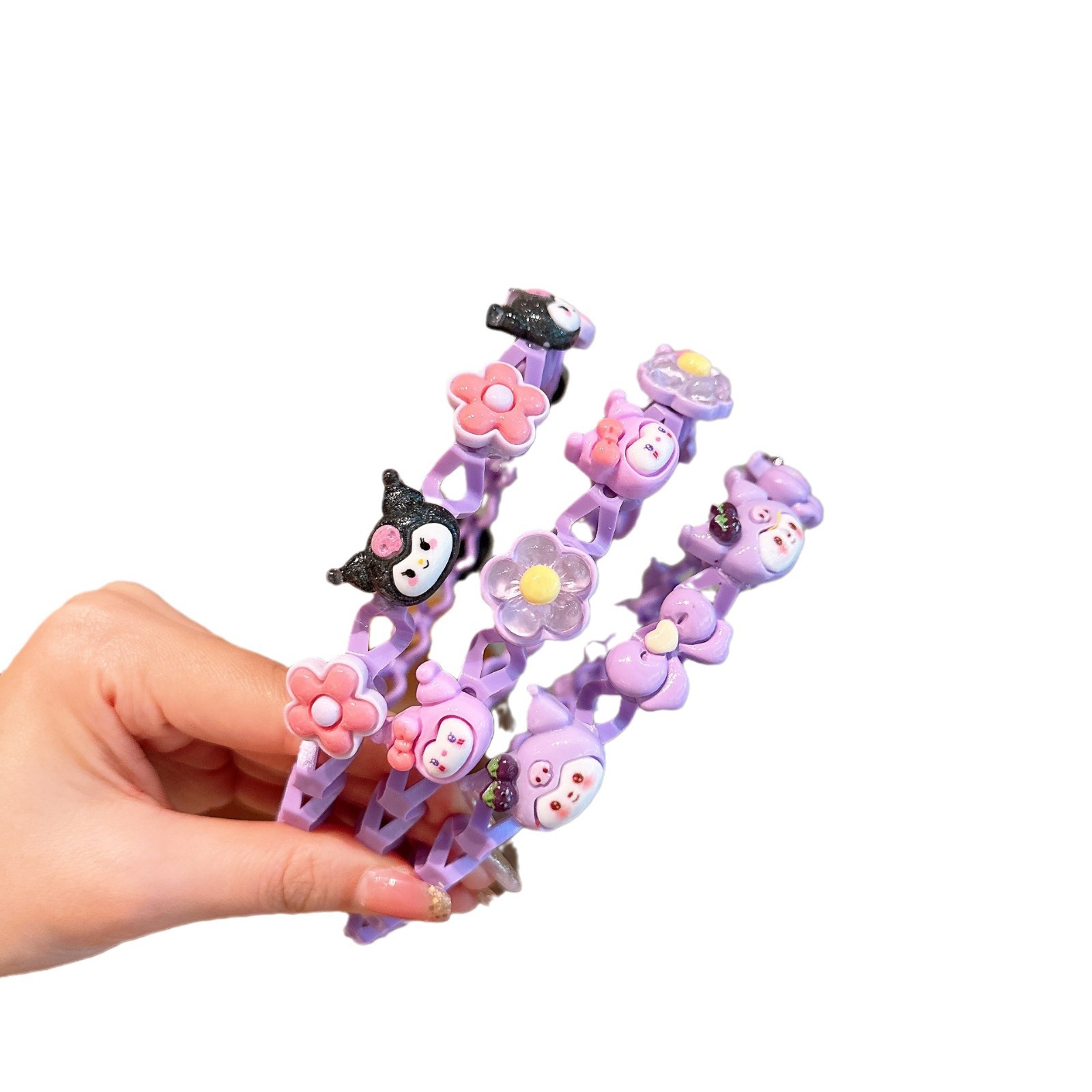 Children's wavy hair band with teeth, anti-slip baby Kulomi headband, a perfect headwear for little girls to tidy up bangs and broken hair Item Picture