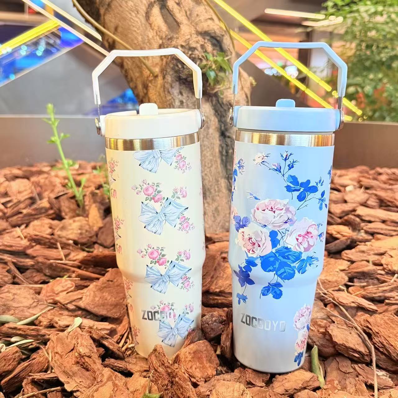 ZOCBOYO Cross-border New 30 portable direct drinking ice Cup, 304 stainless steel car cold preservation 30 car cup details Picture