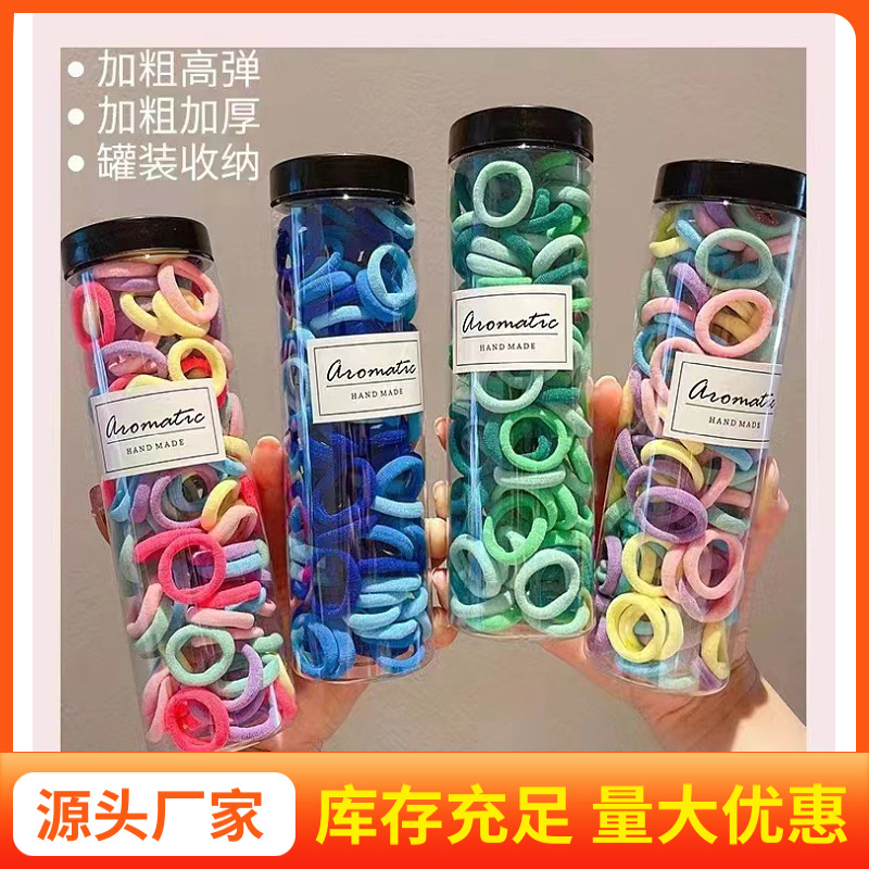Wholesale of 100 children's towel bands, hair bands, hair accessories, rubber bands that do not damage hair and have good elasticity, little girl pull hair ties full figure