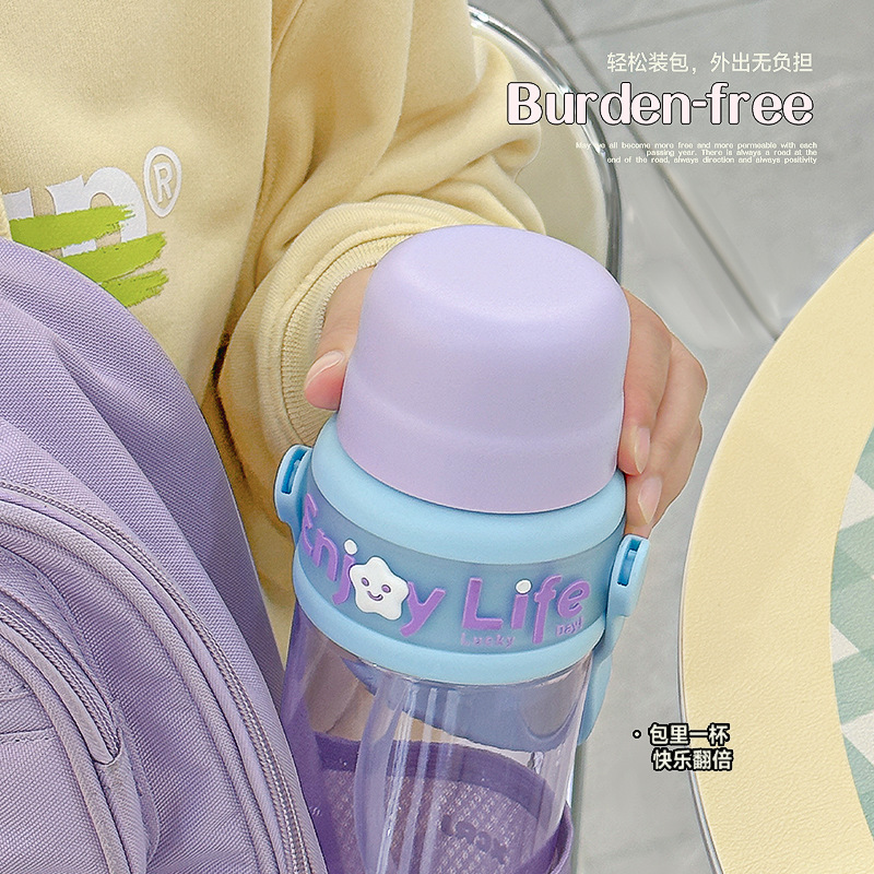 2025 Three-drink plastic cup outdoor portable large-capacity water bottle simple student durable new straw cup Application Scenario
