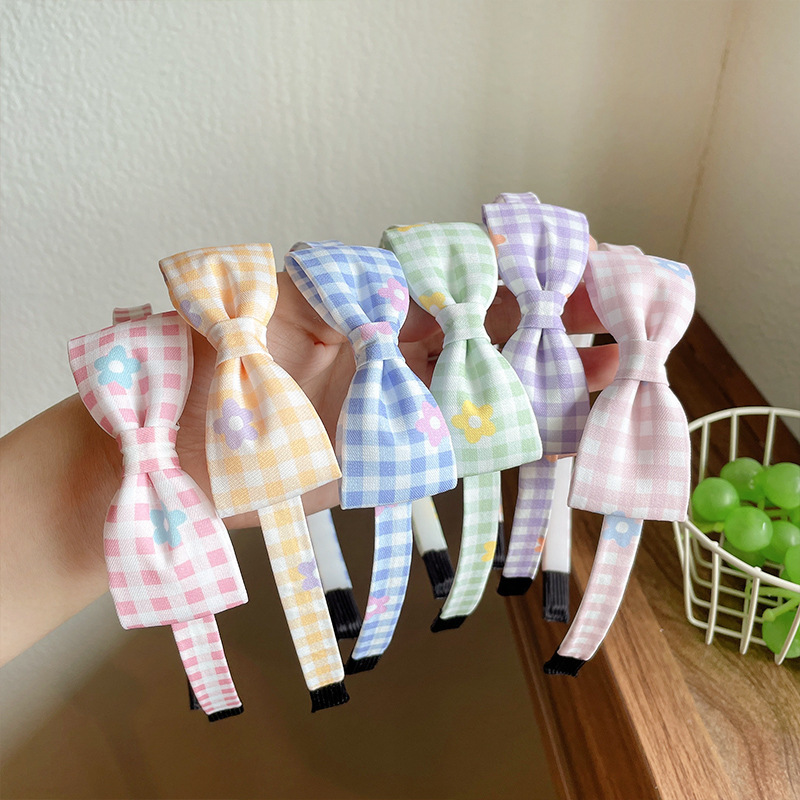 Girls' bow flower hair band, children's headband, hair accessory, cute and fresh hair clip, baby princess hair clip, headaccessory Specification drawing