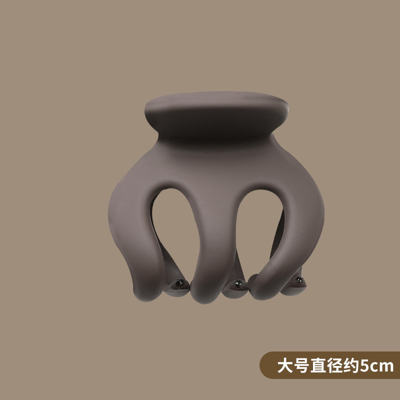 Black high ponytail grab clip fixing wonder, pumpkin hair clip, back of the bun head anti-sagging claw clip, shark clip details Picture