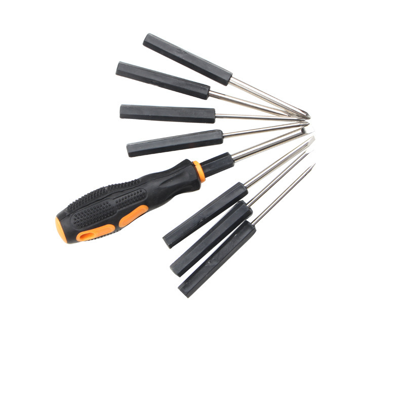 Eight-in-one screwdriver, cross-head flat-head screwdriver, household combination tool set, dual-purpose small screwdriver, plum blossom flat mouth Item Picture