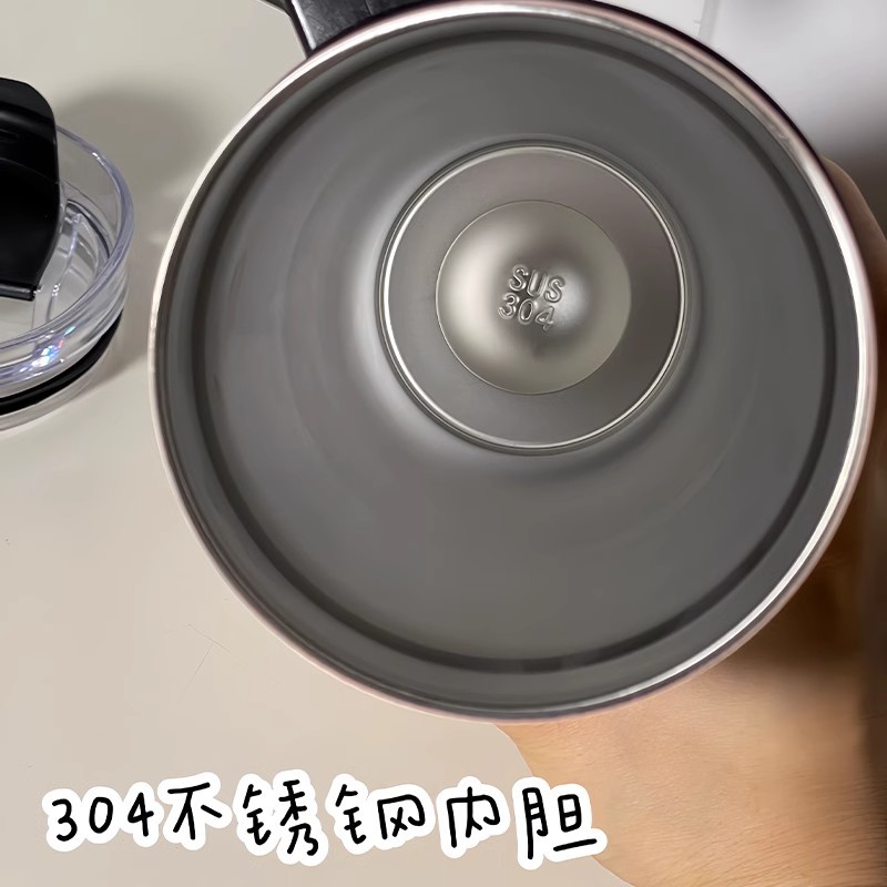 New Big MAC cup cold and heat preservation cup, ins style heat preservation cup with straw, letter printing, food-grade stainless steel Application Scenario