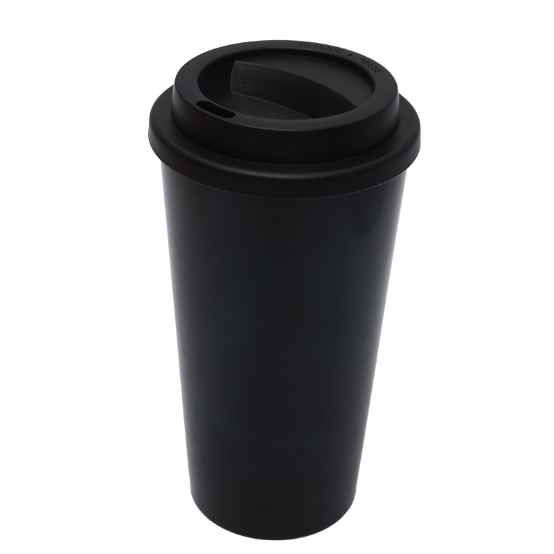 Cross-border Amazon factory direct supply double-layer plastic 16oz coffee cups, large-capacity men's and women's Macron color direct drinking cups Application Scenario