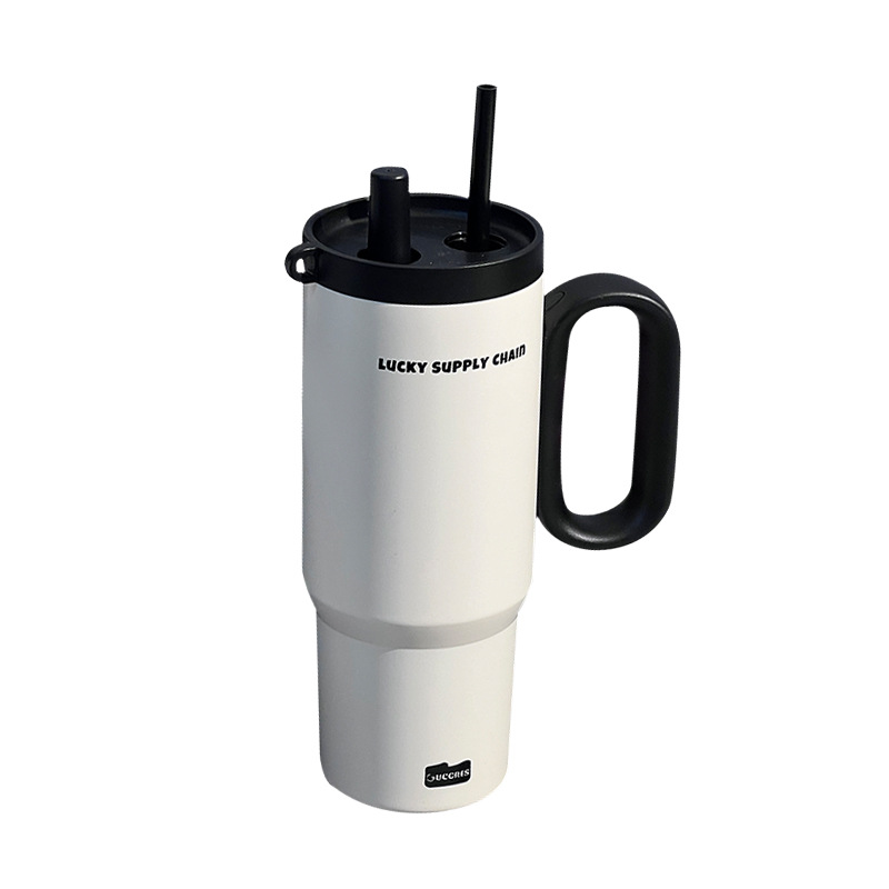 Simple and high-quality appearance insulated cups, customized car ice cube cups, portable straw water cups for men and women, stainless steel cups, and portable cups Item Picture