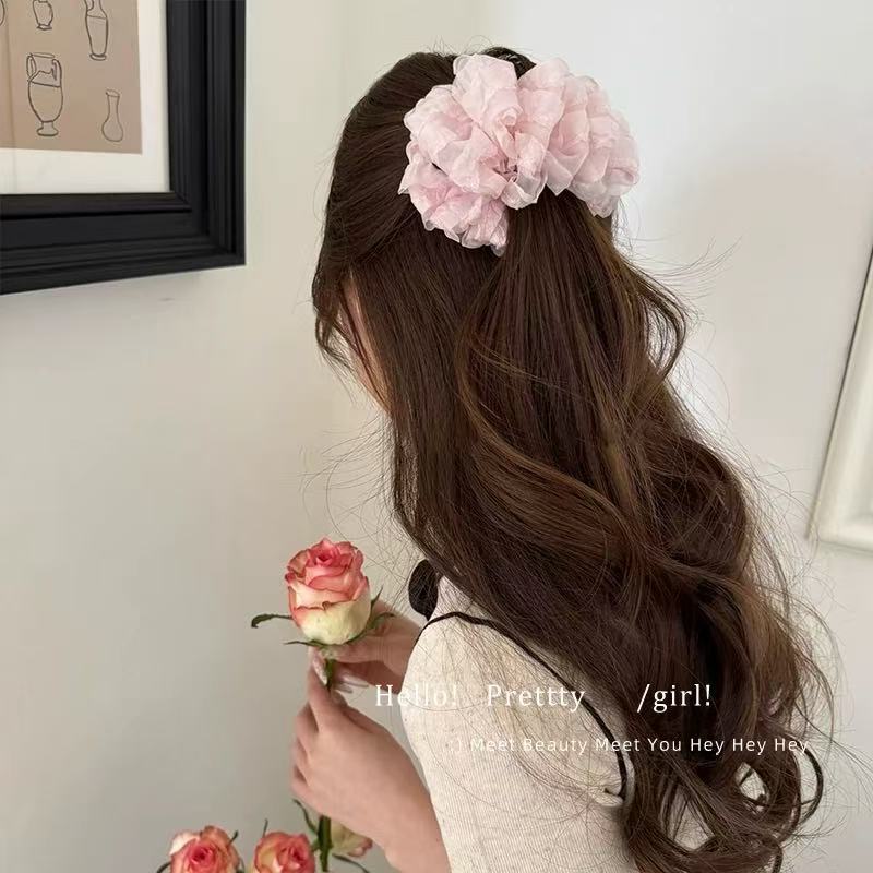 Peppermint Mambo Green Cloud Cream puff Banana Clip Vertical clip for women Spring and Summer half hair clip Horizontal clip at the back of the head straight clip hair clip Item Picture