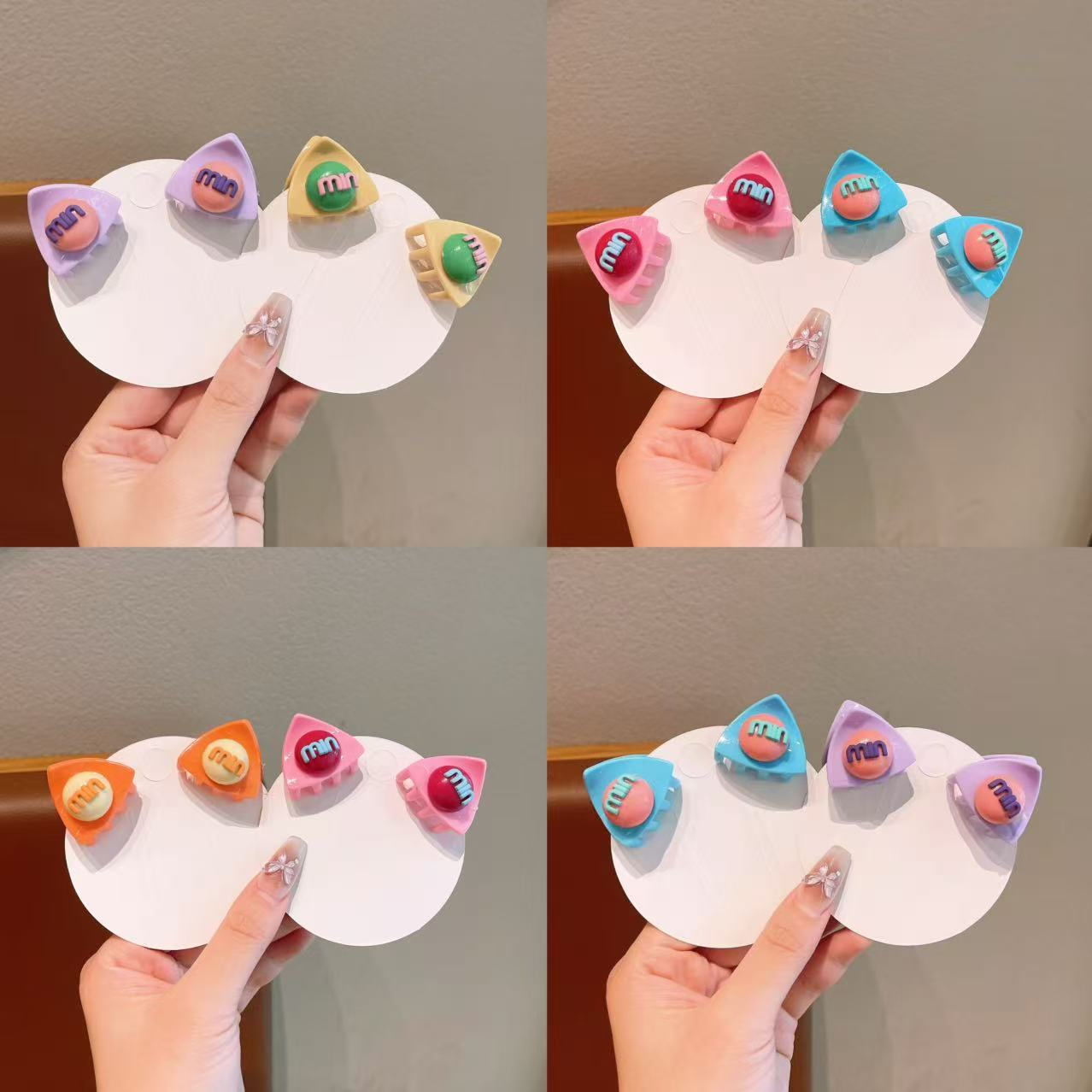 Children's hairpin grab clip, small size for girls, 2025 new style side clip, bangs clip, cute forehead hairpin for little girls full figure